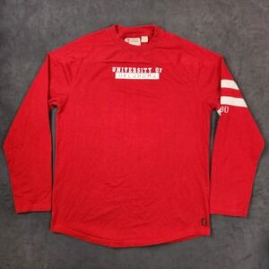 University of Oklahoma Sooners Shirt Mens Large Red Long Sleeve IZOD Collegiate
